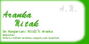 aranka mitak business card